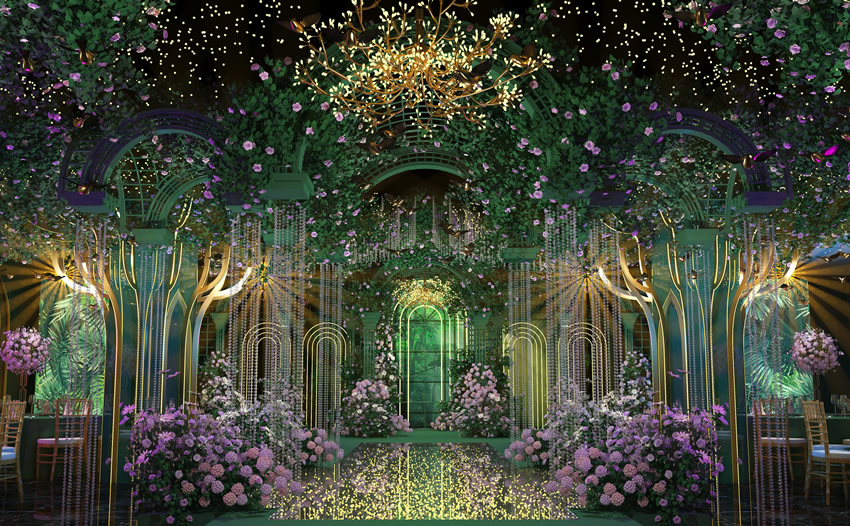 乐至奇妙森林婚礼堂效果展示
